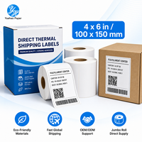 Étiquettes thermiques autocollantes 4x6, rouleau d'étiquettes thermiques directes, autocollantes pour code-barres et entrepôt