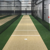 Filets de cricket durables, marqueurs de bowling, tapis de terrain de cricket professionnel, ensemble de wickets, portable, pour entraînement sur gazon, matchs et jeux en extérieur