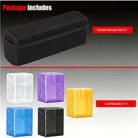 Étui de rangement pour cartes de jeu de collection compatible, coque rigide en EVA, étanche, avec fermeture éclair, sac de voyage pour cartes, organisateur de jeu portable