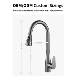 Grifo de Cocina Monomando de Acero Inoxidable 304 de la Serie Económica YEETE, Acabado Pulido, Montaje en Encimera, Control Táctil Moderno, Válvula de Cerámica - Product Image 2
