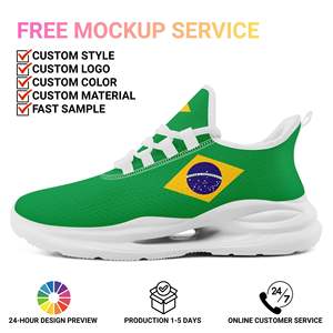 Chaussures de sport personnalisées en gros <span class=keywords><strong>avec</strong></span> nom d'équipe, série OEM ODM, impression à la demande, logo personnalisé, baskets respirantes FN079-26027049-1 - Product Image 2