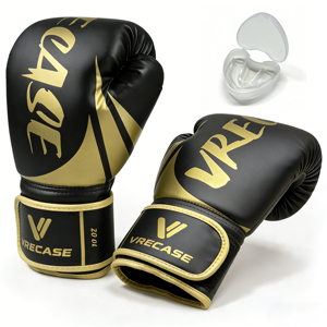 VRECASE Boxing <b>Gloves</b> 10 Oz Pu Material Hook And Loop Closure Unisex Training <b>Knuckle</b> Protection - Product Image 1