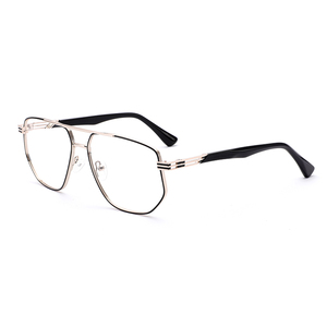 Vuông đầy đủ Rim kim loại Khung thời trang trò chơi kính ánh sáng Lọc Rắn vàng chống ánh sáng màu xanh người già đọc kính máy tính nam - Product Image 5