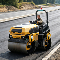 Rouleau compresseur routier robuste de 4 tonnes à double tambour à forte vibration, moteur diesel haute puissance de 48 CV pour le compactage de la chaussée en asphalte