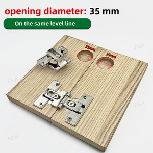 Bisagra Moderna de Acero Inoxidable de 35mm para Muebles, Cierre Suave de 180 Grados, Bisagra de Mortaja Completa para Puerta de Cocina, Grosor de 1.2mm - Product Image 3