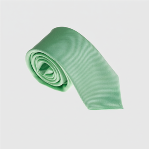 Corbata Italiana Hecha a Mano con Rayas Verde Manzana para Hombre, Ancho Estándar, Talla Única - Product Image 2