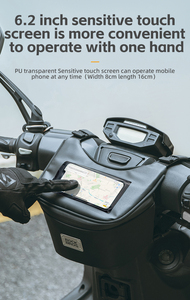 <span class=keywords><strong>ROCKBROS</strong></span>-<span class=keywords><strong>Bolsa</strong></span> de transporte de almuerzo para motocicleta eléctrica recreativa, <span class=keywords><strong>bolsa</strong></span> para <span class=keywords><strong>manillar</strong></span> delantero con cubierta de lluvia táctil para teléfono - Product Image 4