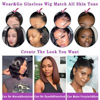 Perruques de cheveux naturels vietnamiens sans colle, densité 250%, lisses, couleur brun foncé, coupe bob, avec dentelle frontale HD, cheveux ultra-lisses
