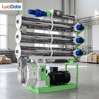 Ligne de production automatique de granulés d'aliments pour animaux LUODATE 10-25TPH pour l'élevage, la volaille et les aliments aquatiques, usine de fabrication certifiée CE ISO