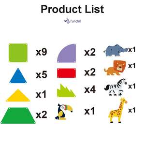 <span class=keywords><strong>Activités</strong></span> pour tout-petits 30 pièces de briques magnétiques de la série des animaux de la prairie 7,5 cm Jouet modèle pour enfants de 5 à 7 ans - Product Image 4