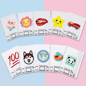 Custom Logo Adhesive Mini Microfiber Cloth Phone <b>Screen</b> <b>Cleaner</b> Sticker Sunglasses Laptop Mobile Phone <b>Cleaner</b> Gadget Wipes - Product Image 2