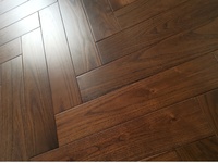 Parquet en teck massif de qualité supérieure, chêne chinois, motif chevrons, longueur 2', pour la décoration intérieure.