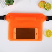 Sac banane étanche en PVC pour sports de plein air, pochette pour téléphone avec fermeture à cordon, compatible écran tactile, triple étanchéité, pour rafting et plage
