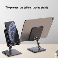 Support cellulaire portable pliable personnalisé en aluminium mignon pour iPhone Support de bureau promotionnel