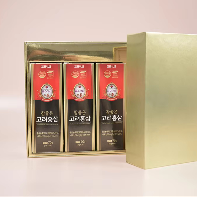 Wholesale Customized Logo Red Ginseng Food Health Care Nourishment Product Luxury Gift Paper Box Packaging for Sale