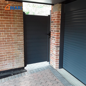 Puerta para Peatones de Aleación de Aluminio con Recubrimiento en Polvo, Puerta de Entrada Industrial Moderna de 6 pies para Jardín, Patio o Villa Residencial - Product Image 1