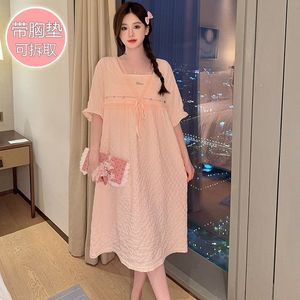 Pigiama <span class=keywords><strong>da</strong></span> donna di nuovo design estivo dolce principessa <span class=keywords><strong>camicia</strong></span> <span class=keywords><strong>da</strong></span> <span class=keywords><strong>notte</strong></span> a maniche corte in <span class=keywords><strong>cotone</strong></span> a maniche corte ampia <span class=keywords><strong>camicia</strong></span> <span class=keywords><strong>da</strong></span> <span class=keywords><strong>notte</strong></span> a <span class=keywords><strong>manica</strong></span> <span class=keywords><strong>corta</strong></span> - Product Image 1