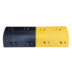 ยางกันกระแทกป้ายจราจรแบบโดมสีดำและเหลือง - Product Image 1