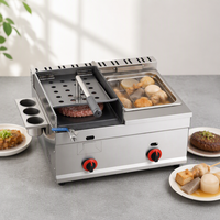 Friteuse à poulet professionnelle en acier inoxydable à gaz, à réservoir unique, robuste, pour comptoir, équipement de friture profonde pour cuisine de restaurant