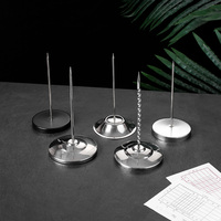 Accessoires de cuisine pour restaurants et hôtels : Porte-ordres et porte-reçus en acier inoxydable à base ronde, design détachable