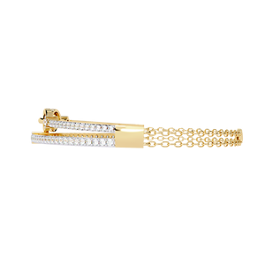 Classic Gold Plated Chain Link <b>Bracelet</b> With <b>Crystal</b> Rhinestones For Women Party Jewelry - Product Image 5