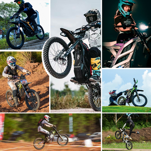 Veloce elettrico Dirt Bike 72v 10kw Mid Motor 79Bike Falcon Pro elettrico Enduro moto Mountain Dirt E Bike in nero E viola - Product Image 6