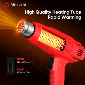 मित्सुशी गर्म एयर गन पोर्टेबल 220v इलेक्ट्रिक 2000w गर्म हवा में औद्योगिक और ऑटो मरम्मत के लिए गर्म बंदूक - Product Image 4