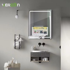 Miroir intelligent Vercon Android TV avec écran tactile de 21,5 pouces, éclairage frontal, miroir magique pour salle de bain, Wifi, Youtube, haut-parleur, 600*800mm S6080LA - Product Image 1
