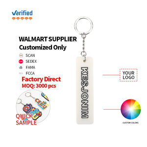 هدية أعمال ثلاثية الأبعاد 2D قابلة للتخصيص مع شعارك حلقة مفاتيح شخصية - Product Image 1