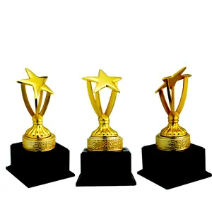 HengYiXing professional custom metal trophy Golden five-star trophy Enterprise activity prize trophy souvenir gift customization