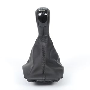 Car Gear <b>Shift</b> <b>Knob</b> Leather 5-Speed 6-Speed Manual Transmission For Skoda Octavia Black - Product Image 4