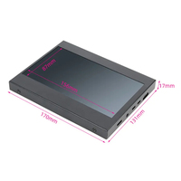Monitor Raspberry Pi Portabel 7-Inci IPS Langsung dari Pabrik, Layar Sentuh Kapasitif / Antarmuka VGA, Bahan Aluminium Alloy, Sudut Pandang 180 Derajat, 60Hz