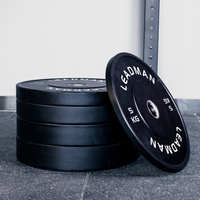 Pelat Beban Karet Hitam OEM Pabrik untuk Latihan Angkat Beban di Gym, Disc Latihan Powerlifting, Pelat Beban Bumper