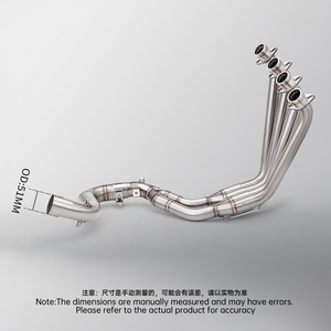 Tuyau de liaison avant du système d'échappement de moto avec deux capteurs d'oxygène pour CBR650 <span class=keywords><strong>CBR650R</strong></span> <span class=keywords><strong>CBR650F</strong></span> CBR650 CB650F 2014-2025 - Product Image 2