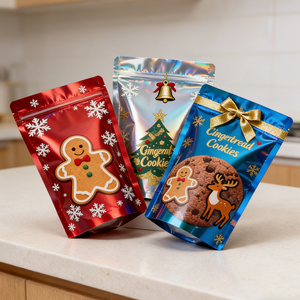 YSH Resealable Stand up Baby Food Pouches Maker with Custom logo Christmas Candy Bags for Food Chocolate Potato <strong>Packaging</strong> - Product Image 5