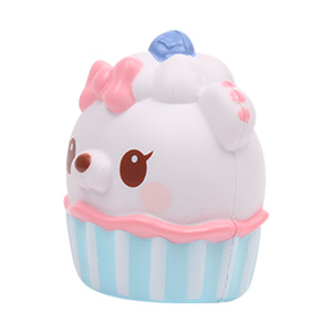 Cupcake Bear <b>Squishy</b> Toy PU Soft Slow Rebound Fidget Toy For Kids 5 To 7 Years Unisex - Product Image 4
