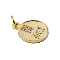 Nouveaux pendentifs de bijoux tendance 2024, breloques plaquées or, breloques de créateur, estampage à chaud, lettres 2D 3D, alliage métallique