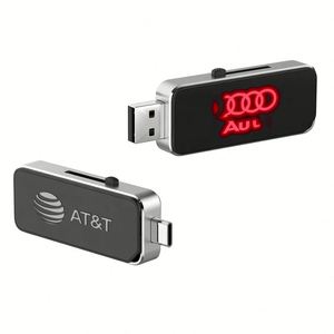 Memoria USB Luminosa Deslizante de Aleación de Aluminio con Luz LED para Regalo Publicitario Empresarial 2026, Reunión Anual de la Empresa - Product Image 2