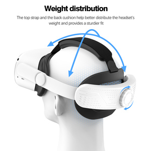 Sangle de tête Elite confortable et remplaçable, réglable en toute liberté, distribution uniforme du poids, conçue pour Oculus <span class=keywords><strong>Quest</strong></span> 2 - Product Image 2