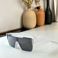 Lunettes de soleil de sport carrées tendance de luxe personnalisées unisexe de haute qualité pour l'été, avec verres dégradés et protection UV intégrale