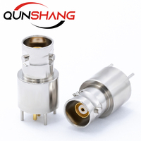 Connecteur femelle triaxial concentrique TRB BNC Twinax/Triax CBJ70 pour montage sur circuit imprimé miniature, 3 broches, 50 ohms, 0-6 GHz