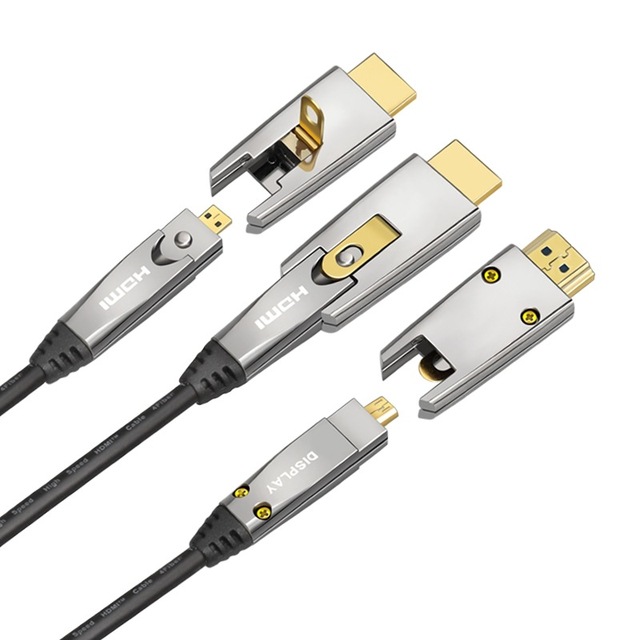 UHD V2.0 High Speed Optical Fiber HDMI Active AOC 4K 60Hz Resolution Cavo Hdmi Optical Fiber Cable With Long Length Ethernet 30
