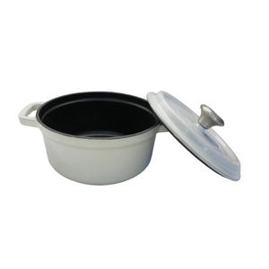 Vente <span class=keywords><strong>en</strong></span> gros d'usine : <span class=keywords><strong>Cocotte</strong></span> <span class=keywords><strong>en</strong></span> <span class=keywords><strong>fonte</strong></span> émaillée blanche, certifiée LFGB et FDA, ustensiles de cuisson <span class=keywords><strong>en</strong></span> <span class=keywords><strong>fonte</strong></span> émaillée avec logo personnalisé - Product Image 3