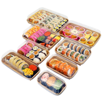 Caja de Papel Kraft Ecológica, Desechable, Biodegradable y Reciclable para Comida para Llevar, con Tapa, para Sushi, Papas Fritas y Azúcar