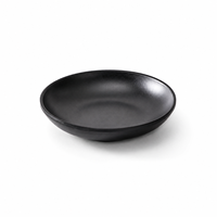 Plat à sauce en mélamine noire 10 cm, incassable, en résine de qualité alimentaire, design nordique, non toxique, écologique, compatible lave-vaisselle