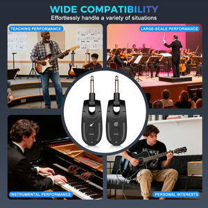 Sistema de Guitarra Inalámbrico UHF G56, Transmisor y Receptor de 50M <span class=keywords><strong>para</strong></span> Guitarra Eléctrica, <span class=keywords><strong>Bajo</strong></span>, Instrumento Musical, Transceptor Recargable por USB - Product Image 6