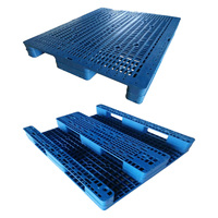 HUADING Grande palette d'entrepôt à un étage en plastique HDPE à 4 voies avec renfort en acier empilable pour un stockage efficace