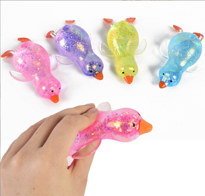 Jouets à presser Aurora Gold-Powder Crystal 'Go Duck' Design, jouet anti-stress à rebond lent pour le divertissement - Product Image 6
