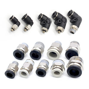 Raccord rapide pneumatique en laiton PC8-02 PL6-M5/PC4-M5 PC6-M5 Raccord droit fileté PC10-03 Type de raccord pneumatique - Product Image 1