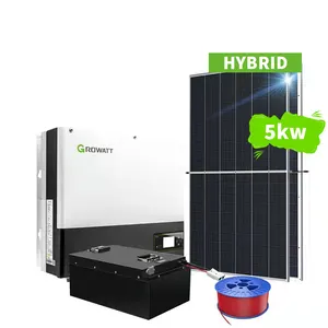 8KW 10KW 15KWハイブリッド太陽光発電エネルギーシステムソーラーパネルキット太陽光エネルギーに必要な商用および産業用機器